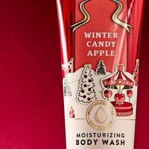 Bath & Body Works Winter Candy Apple Body Wash - Red & White